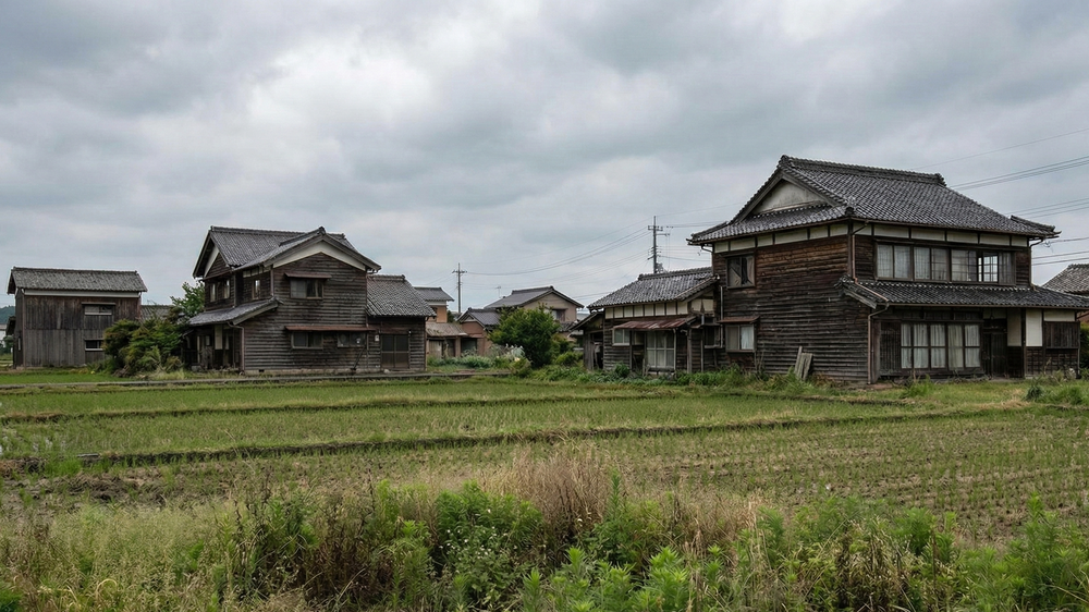 地域活性化の課題となる空き家や古い街並みが残る、日本の原風景と農村の課題。